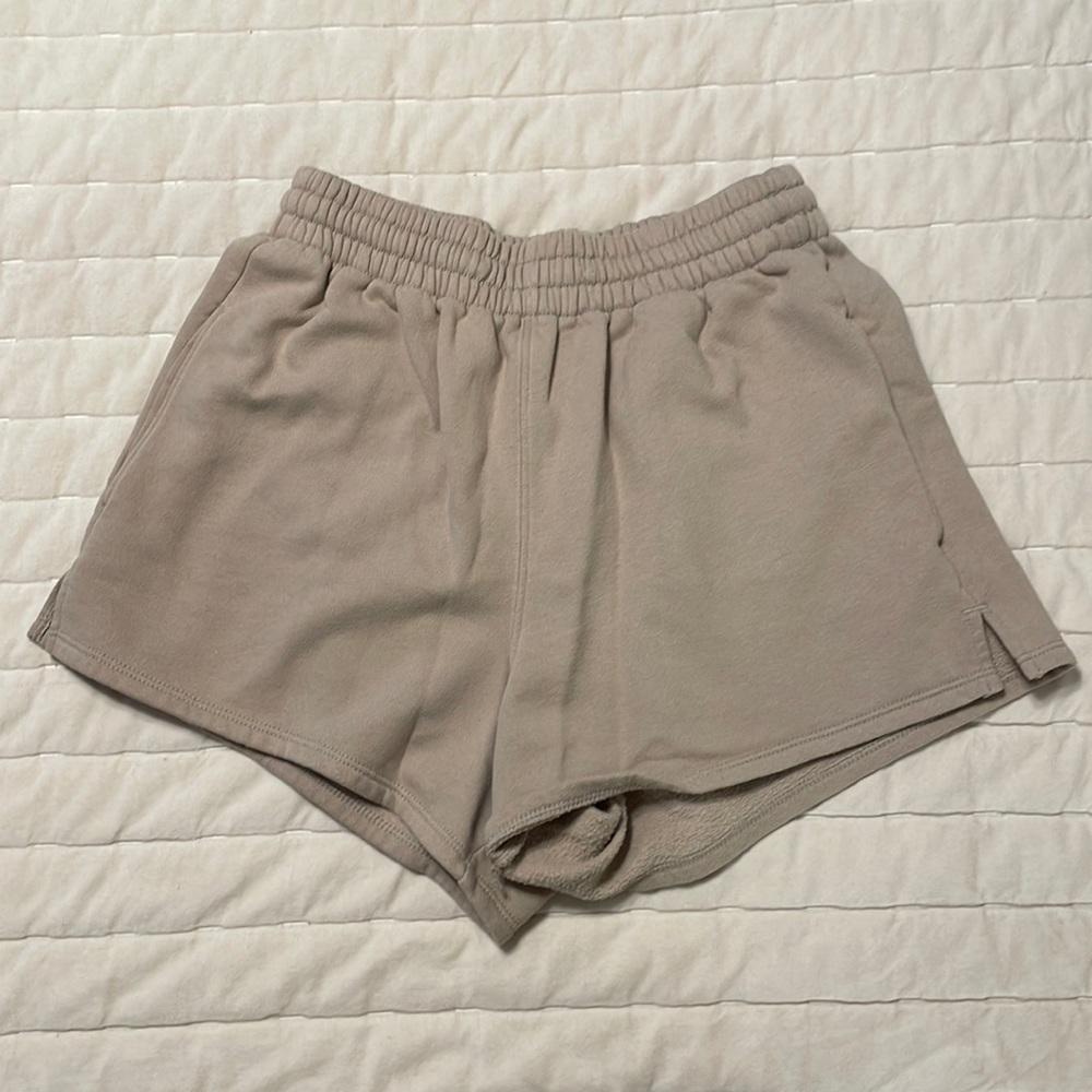 Tan fleece lined shorts